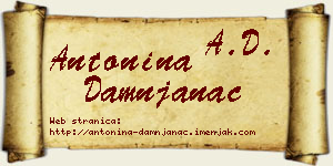 Antonina Damnjanac vizit kartica